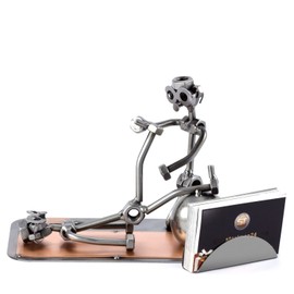 Steelman24 I Nuts and bolts sculpture Medical Gymnastics With Business Card Holder With Personal Engraving I Handmade ornaments I