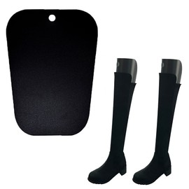 2 Pairs 10 inch Tall Boot Shapers Plastic Elastic Boot Trees for Thigh High Boots Prevents Creases and Maintains Shape for Leather Boots (Black)