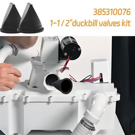 385310076 Duckbill Valve Kit 4 Piece 1.5" Duckbill Valve Kit Replacement for Sealand Vacuum Generators S T J VHT VG Series S115A S12 52A S32, T12 T24 T32 Pump