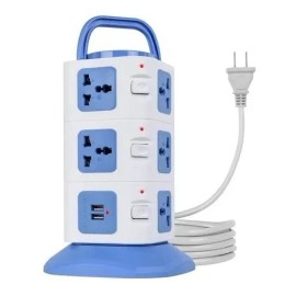 Transhine Torre Multicontacto Regleta Protector 11 Ac / 2 Usb