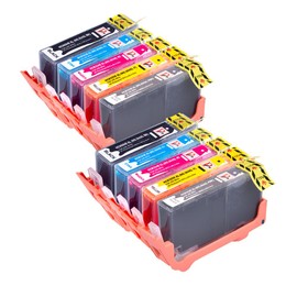 PerfectPrint Compatible Ink Cartridge Replacement for HP Photosmart 7510 eAIO 7520 eAIO B8550 B8553 C5380 C5383 C5390 C6300 C6380 D5460 D5463 364XL (Black/Photo-Black/Cyan/Magenta/Yellow, 10-pack)