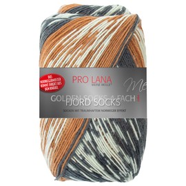 Frida's Wollhaus Pro Lana 100 g Golden Socks 4-Ply Fjord Socks Sock Yarn 16 Colours (187 | Curry Colour)