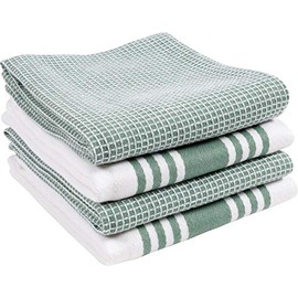 KAF Home Kitchen Towels, Set of 4 Absorbent, Durable and Soft Towels | Perfect for Kitchen Messes and Drying Dishes, 18 x 28 – Inches, Sage