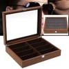 WANLECY Wooden Sunglasses Organizer for Men Women, Multiple Eyeglasses Eyewear