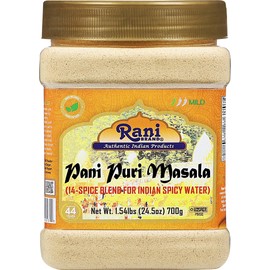 Rani Pani Puri Masala (14-Spice Blend for Indian Spicy Water) 24.5oz (1.54lbs) 700g PET Jar ~ All Natural | Vegan | No Colors | Gluten Friendly | NON-GMO | Kosher | Indian Origin, gol gappa