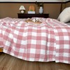 youlanhome Cotton Throw Blanket - 60"x80" Plaid Checkered Pattern, Soft