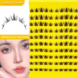 Pack of 100 Individual Cluster Eyelashes, DIY Individual Cluster Lashes, Individual Extensions, Cluster Eyelashes, Individual False Eyelashes for Individual Eyelashes at Home (100 Pieces - YWQ)