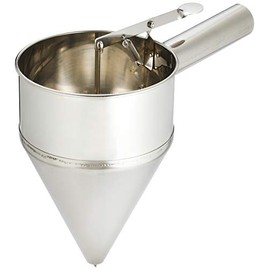 Endo Shoji WTY92 TKG Octopus Flour Tongue Grounds, Horizontal Handle, Wide Mouth (with Holder), Height x Top Diameter x Width (Including Handles), 7.9 x 5.1 x 9.8 inches (200 x 130 x 250 mm), Diameter 0.6 inches (14.4 mm), Stainless Steel, Rust Resistant, Hygienic, Professional, Commercial Use