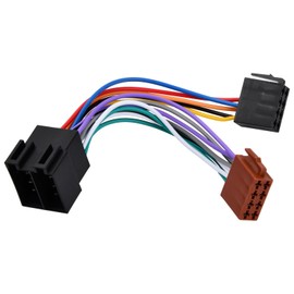 Wisebom ISO Wiring Harness Adapter, Radio Adapter for ISO Bus Harness Plug, ISO Male to Female Cable Connector 16 Pin Car Radio Adapter, Universal Cable Connector Applies to Most Models