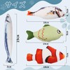CANPLUS 4 Pack Cat Toy, Fish-shaped Chew Toy, Plush Toy,