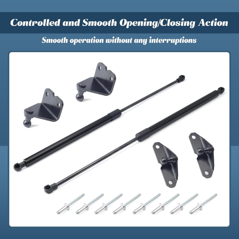 Esttlamer 2 Pcs 21-27015-02 Front Hood Lift Supports Shock Gas