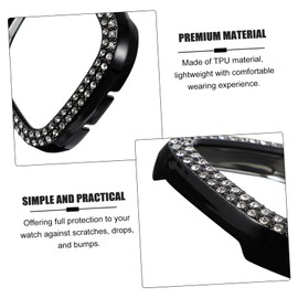 OSALADI 1pc Edged Protector for Sense TPU Full-Cover Electric Plating Protective Cover Anti-Scratch Watch Bumper Quick Installation