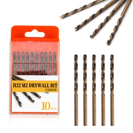 Drywall Cut Out Bit 5/32 | 1/8 inch, HSS M2 high-Speed Steel Drywall Guidepoint Cutting Bits, Drywall Tools Used with Spiral Saw (10, 5/32 inch)