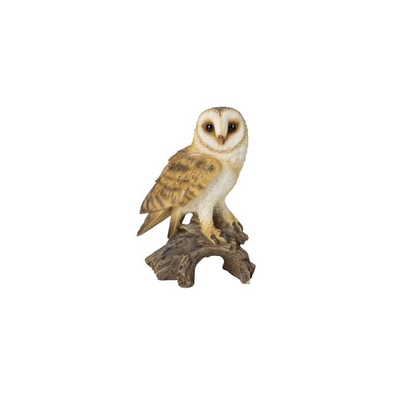 Uvia Owl on Stump 12.5x8x17.8cm Doll Figurine Figurine Animal Garden