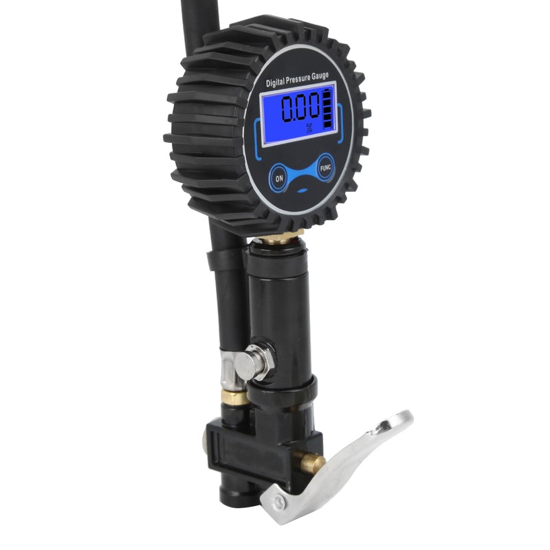 Digital Tire Inflator with Pressure Gauge LCD Display Light Auto