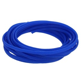 Aicosineg Wire Braided Protective Sleeve for Cable Split Power Cord Protection Flame Retardant Cable Manage Blue 1/6inch 16ft 1Pcs