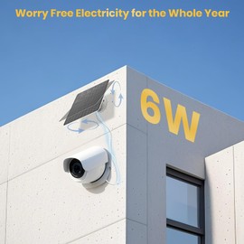 FlexSolar Solarpanel für Akku Überwachungskamera Aussen，6W Kamerafür für Ring Kamera mit batteriebetriebener Kamera