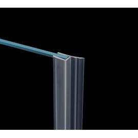 Flexible Silicone Glass Door Side Seal Strip 100 Inch Frameless Shower Door Sweep for 5/16" Framelss Glass Door(Flexible)