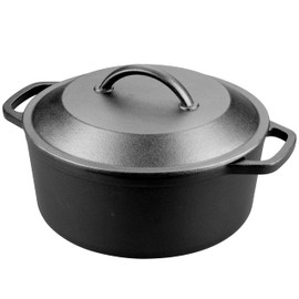 VORRINGARD VORRINGARD Premium Pre-Seasoned Cast Iron Dutch Oven with Lid, for Homemade Bread Baking, 4.5QT