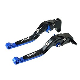 CNC Aluminium Brake Lever YZF Clutch Lever Set Clutch Foldable Extendable for YZF R1 2004-2014 YZF R6 2005-2016 Blue