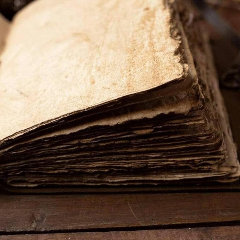 Embossed Leather Journal with Antique Key Vintage Pages Handmade Journal