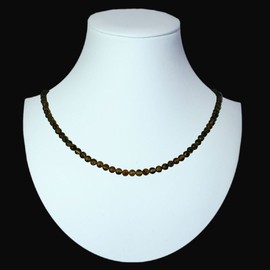 InCollections Damen-Bernsteinkette 42 cm 5 mm Kugeln grünlich mit Drehverschluß 2450440010850