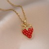 Strawberry Necklace Jewelry with Adjustable Chain Cute Strawberry Shortcake Costume