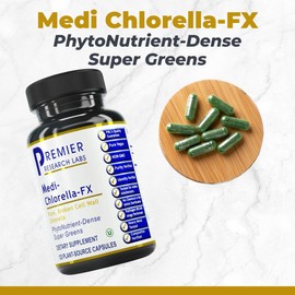 Premier Research Labs Medi Chlorella-FX - Chlorella Capsules, Chlorophyll Capsules, Organic Pills for Women & Men, Chlorophyll Supplement - 120 Vegetarian Capsules