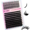 GEMERRY Eyelash Extensions Spikes DIY Cluster Eyelashes D Curl Individual