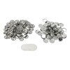 100 Sets Blank Button Badge Parts Set Round Shape Rust