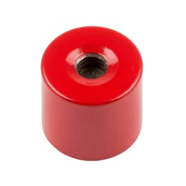 Alnico Deep Pot Magnet for High-Temperature, Engineering, and Manufacturing Applications - 17mm dia x 16mm thick c/w M6 threaded hole - 2.5kg Pull - Pack of 4