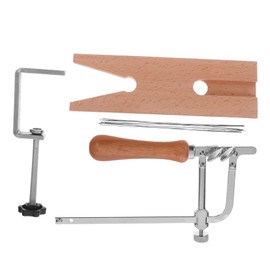 Cabilock 1 Set Jeweler Saw Kit with Ergonomic Handle Bow Design Precision Cutting Blades and Bench Clamp for Woodworking Metal and Jewelry Crafting