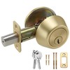 Design House Single Cylinder 2-Way Round Corner Deadbolt with Latch