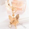 Butterfly Wings Flower Fairy Pendant Keychain Bling Crystal Rhinestone Dancing
