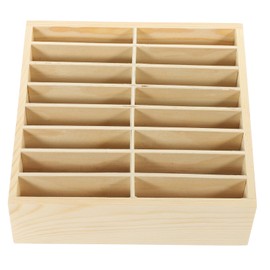 Operitacx Handy Organizer Schreibtisch Für Mobile Geräte 16 Fächer Holzfarbe Ideal Für Klassenzimmer Und Büro Praktischer Telefonhalter Zur Ordnung Von Karten Und