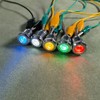 Gebildet 5pcs 12mm AC/DC 12-24V Stainless Steel Waterproof LED Indicator
