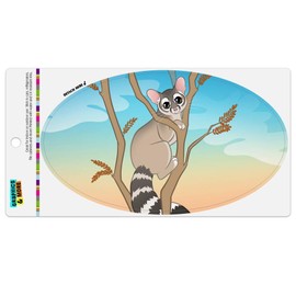 Ring-Tailed Cat Automotive Car Refrigerator Locker Vinyl Euro Oval Magnet