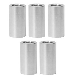 Zhooooonglf 5Pcs M10 Aluminum Spacers, Metal Spacer Aluminum Round 10.2mm ID x 16mm OD x 30mm L Thickness Screw Standoff for M10 Screw Bolts Silver