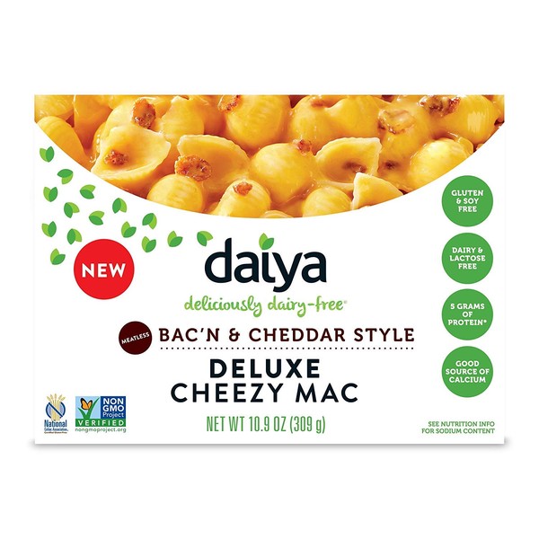 Daiya Cheezy Mac, Meatless Bac’n & Cheddar Style :: Rich & Creamy Plant-Based Mac & Cheese :: Deliciously Dairy Free, Vegan, Gluten Free, Soy Free :: With Gluten Free Noodles, 10.9 Oz. Box (2 Pack)