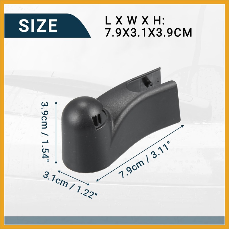 Partuto Car Rear Windshield Wiper Arm Nut Cover for Mini