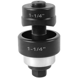 AMZCNC Manual Knockout Punch Kit, Heavy Duty Metal Sheet Knock Out Box Hole Cutter Conduit Punch Driver Die Set ((Conduit Hole Size) 1-1/4" Knockout Punch)