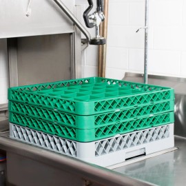 Noble 2 PACK Commercial Dishwasher Machine 36 Cup Glass Tray Rack 3 Extender Automatic