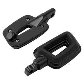 TCMT Black Male Mount-Style Footpegs Pegs Fit For Harley Touring Street Glide Softail
