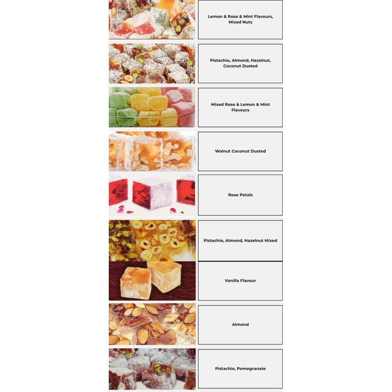 Hazer Baba Turkish Delight Candy, Pomegranate & Zereshk Flavored, Gourmet