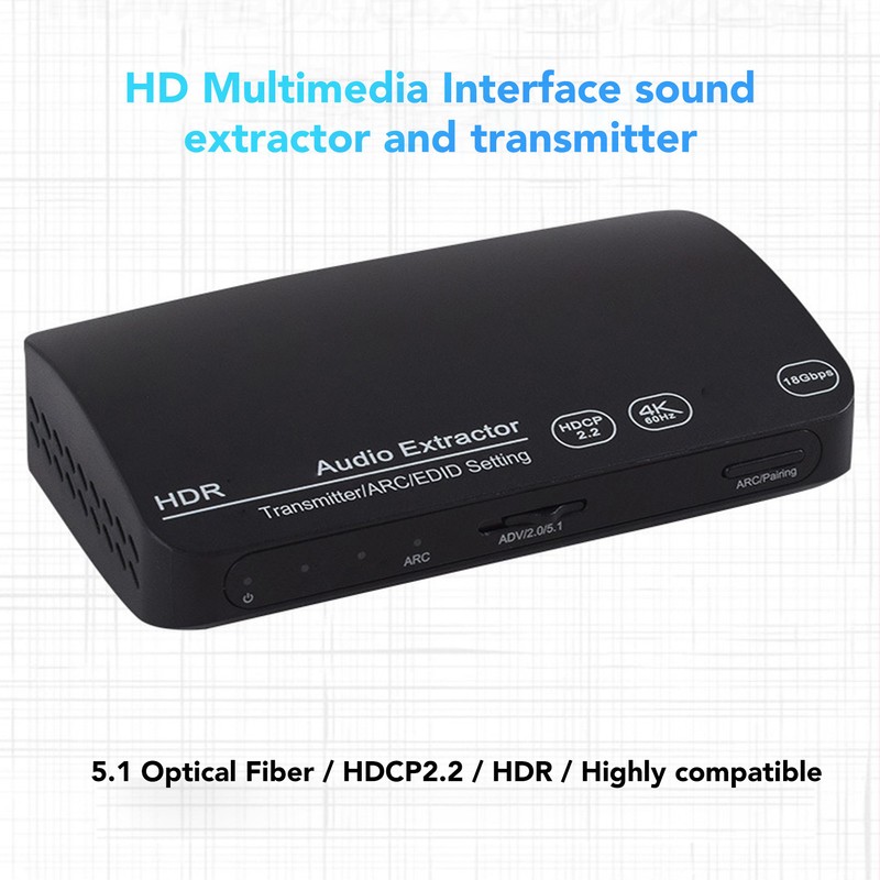HDR HD Multimedia Interface Sound Extractor HD 4K 60Hz RCA