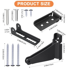 Storm Door Closer Bracket, Reinforced Repair Jamb Bracket Compatible with Andersen Emco, Larson, Pella, 40201 Door Repair Kit, Protecting Doors from Damage from Strong Winds (Black)