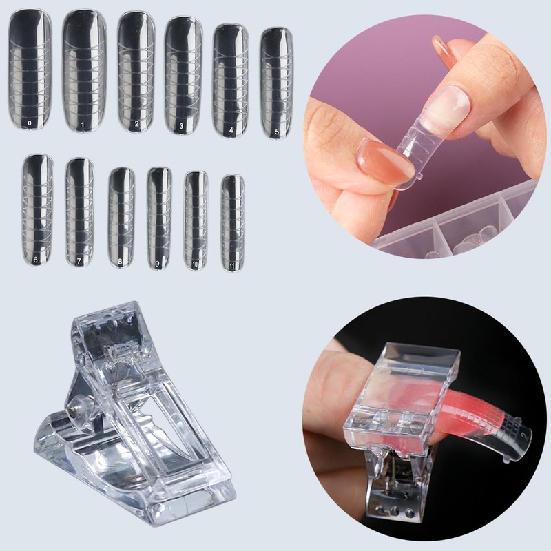 Fcozpjk Poly Extension Gel Nail Kit, Clear White Pink With
