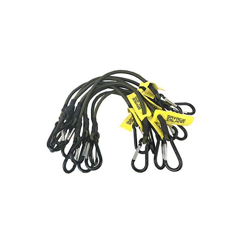 Savage Island Pack of 10 Heavy Duty Military Bungee Cord