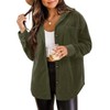 ZOLUCKY Women's Casual Long Sleeve Shacket Jackets Oversized Button Down