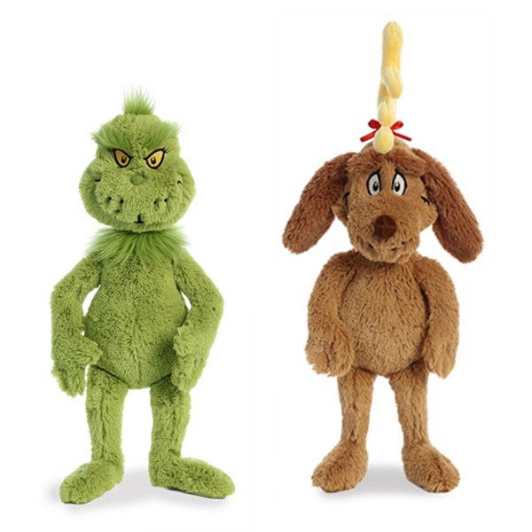 Aurora World Plush - Dr. Seuss - Max 18in with Dr. Seuss - Grinch 18in